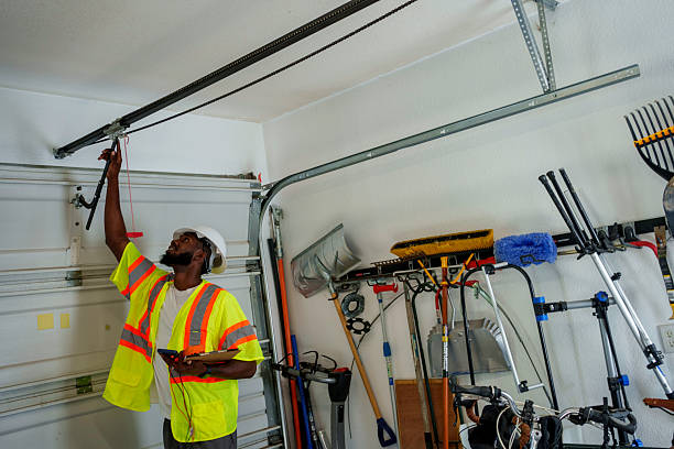 Professional Garage Door Panel Replacement technician working in Haviland, NY